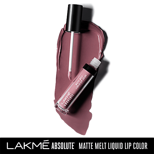 Lakme Absolute Matte Melt Liquid Lip Colour, 6 ml Vintage Pink 