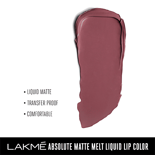 Lakme Absolute Matte Melt Liquid Lip Colour, 6 ml Vintage Pink 