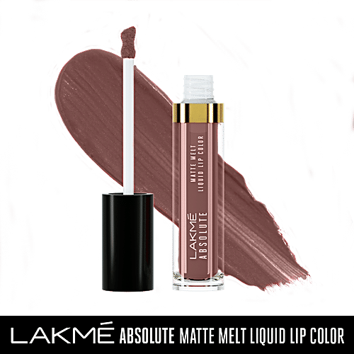 Lakme Matte Melt Liquid Lip Colour - With Rosehip Oil, Long Lasting, Moisturising, 6 ml Mild Mauve