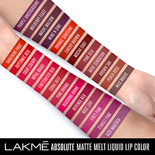 Lakme Matte Melt Liquid Lip Colour - With Rosehip Oil, Long Lasting, Moisturising, 6 ml Peach Rose 