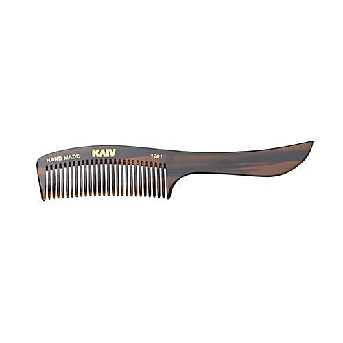 Kaiv Handmade Grooming Comb With Stylish Handle - GHC1201, Colour May Vary, 1 pc  