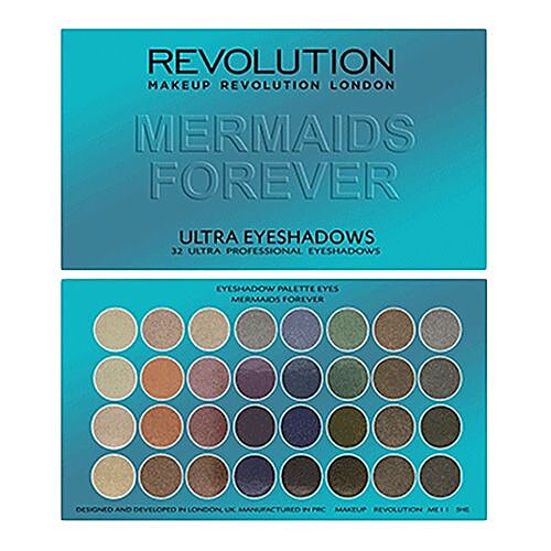 Makeup Revolution Ultra 32 Eyeshadow Palette, 20 g Mermaids Forever
