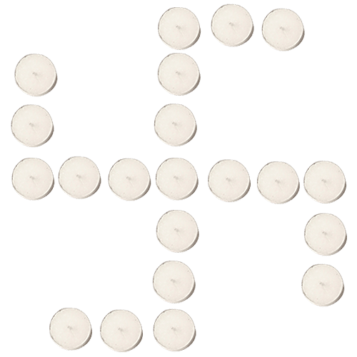 DP Wax Tealight Candles Metal - Round, Smokeless, White, 0CD 82, 8 g Set of 50 