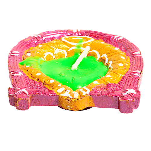 Diyaz Wax Diya - Assorted Colour, ED124F, 4 pcs  