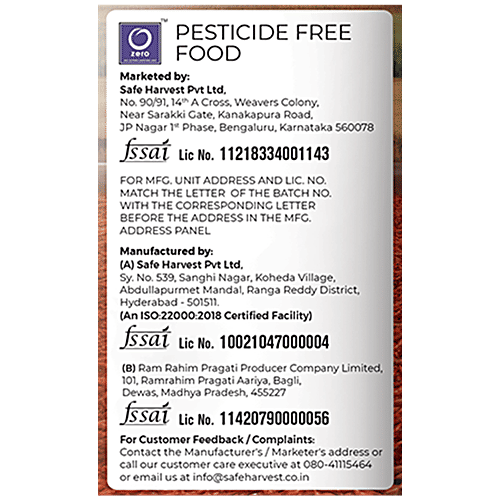 Safe Harvest Black Pepper, 100 g Pesticide Free Natural Food