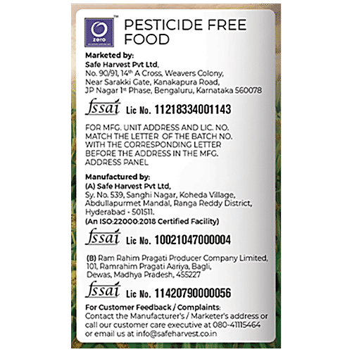 Safe Harvest Jowar Atta - Pesticide Free, 500 g  Pesticide Free