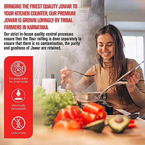 Safe Harvest Jowar Atta - Pesticide Free, 500 g  Pesticide Free