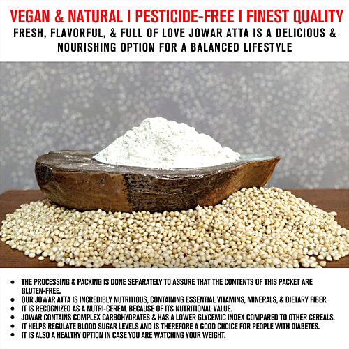 Safe Harvest Jowar Atta - Pesticide Free, 500 g  Pesticide Free