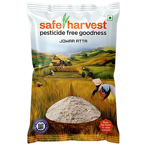 Safe Harvest Jowar Atta - Pesticide Free, 500 g  Pesticide Free