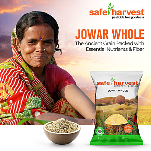 Safe Harvest Jowar Whole - Pesticide Free, 500 g  Pesticide Free Natural Food