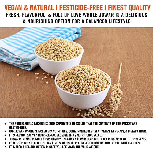 Safe Harvest Jowar Whole - Pesticide Free, 500 g  Pesticide Free Natural Food