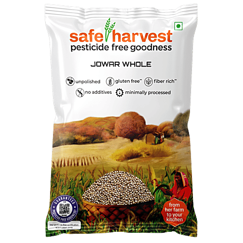Safe Harvest Jowar Whole - Pesticide Free, 500 g  Pesticide Free Natural Food