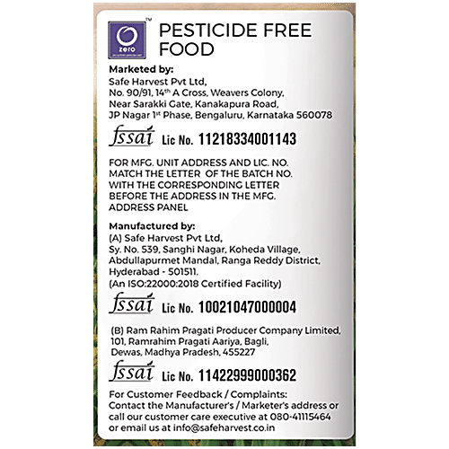 Safe Harvest Little Millet Rice - Pesticide Free, 500 g  Pesticide Free Natural Food