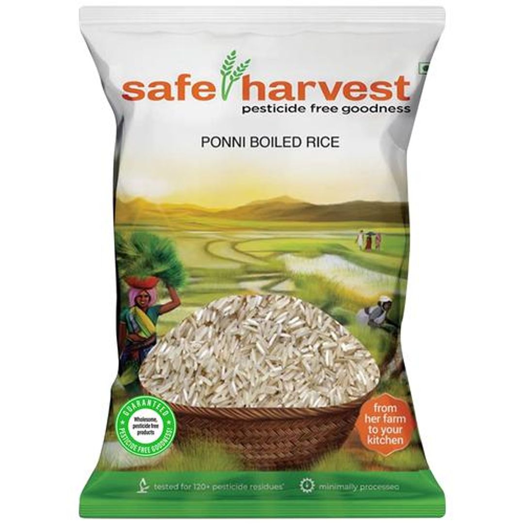 Safe Harvest Ponni Boiled Rice/Kusubalakki - Pesticide Free, 1 kg 