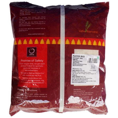 Safe Harvest Puffed Rice/Kadle Puri - Pesticide Free, 500 g  