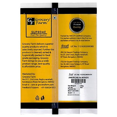 Grocery Farm American Almonds - Jumbo, 200 g  