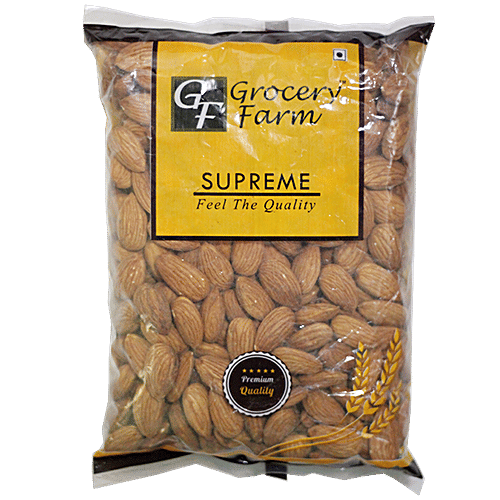 Grocery Farm Supreme American Almonds - Jumbo, 500 g  Rich in Dietary Fiber