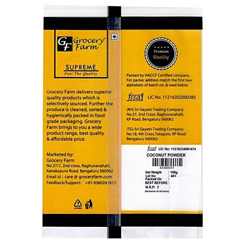 Grocery Farm Desiccated Coconut Powder, 100 g  