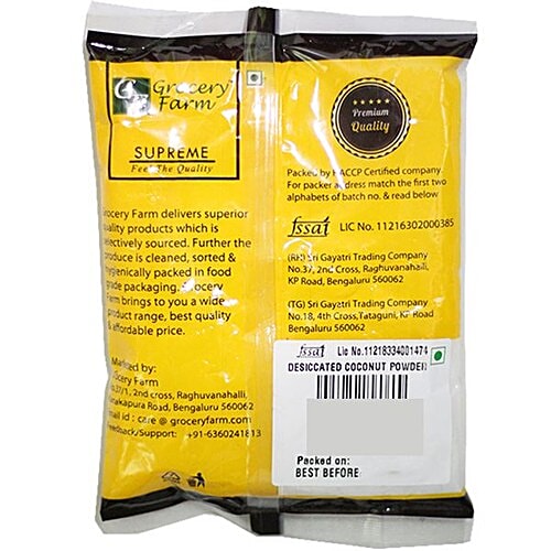 Grocery Farm Desiccated Coconut Powder - Low Fat, 100 g  