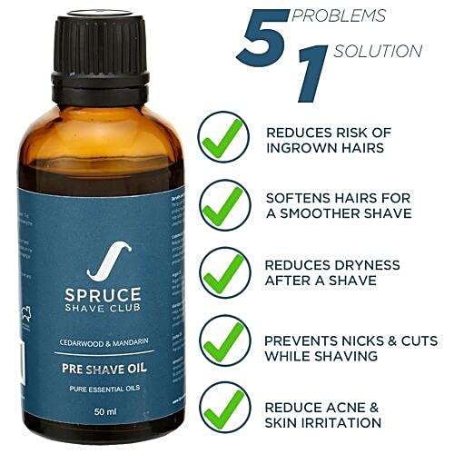 Spruce Shave Club Cedarwood & Mandarin Pre Shave Oil, 50 ml  