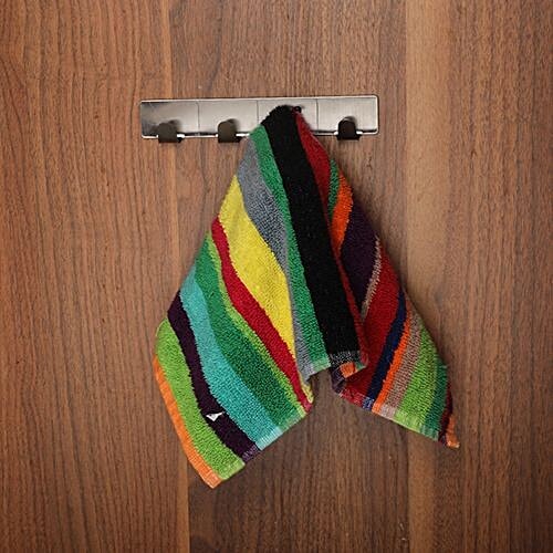 BB Home Steel Hook/Hanger Self Adhesive/Stickable - BH 053, 1 pc Set of 4 