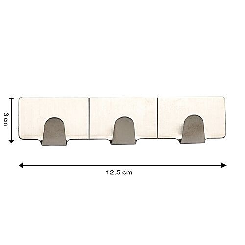BB Home Steel Hook/Hanger Self Adhesive/Stickable - BH 054, 1 pc (Set of 3) 