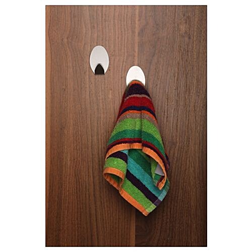 BB Home Steel Hook/Hanger - Self Adhesive/Stickable - BH 051, 4 pcs  