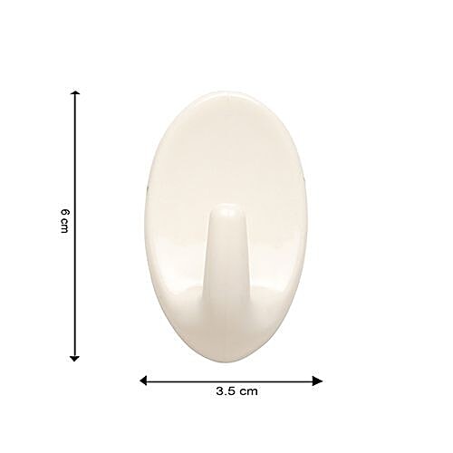 BB Home Plastic Hook/Hanger - Self Adhesive/Stickable - BH 059, 3 pcs  