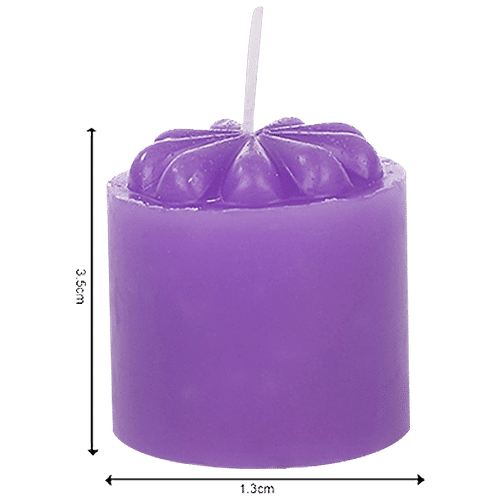 DP Decorative Wax Candles - Lavender, BB-1262-1, 6 pcs  