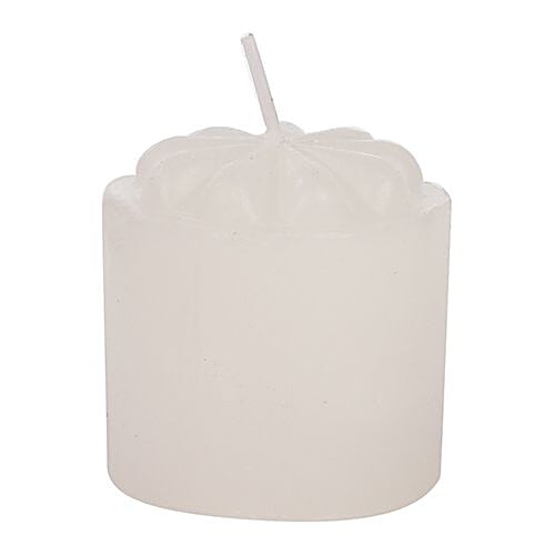 DP Decorative Wax Scented Candles - White, BB-1262-4, 6 pcs  
