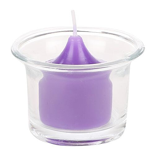 DP Decorative Wax Scented  Candles & Holder - Blue, BB-1263-3, Lavender, 8 pcs  