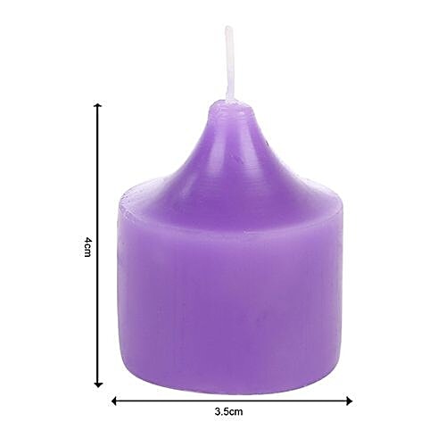 DP Decorative Wax Scented  Candles & Holder - Blue, BB-1263-3, Lavender, 8 pcs  