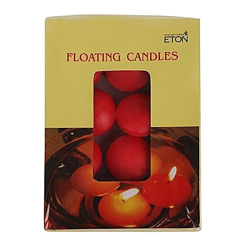 DP Decorative Wax Floating Candles - Red, BB-1256, 12 pcs  