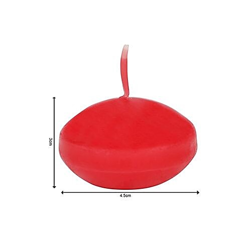 DP Decorative Wax Floating Candles - Red, BB-1256, 12 pcs  