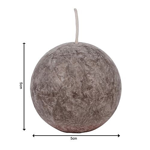 DP Decorative Scented Candles - Grey, BB-1255-1, 3 pcs  