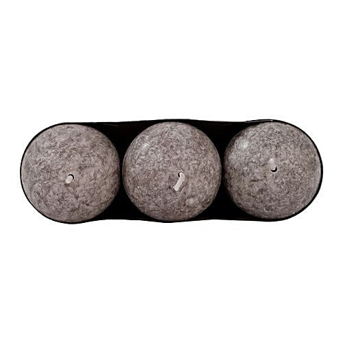 DP Decorative Scented Candles - Grey, BB-1255-1, 3 pcs  