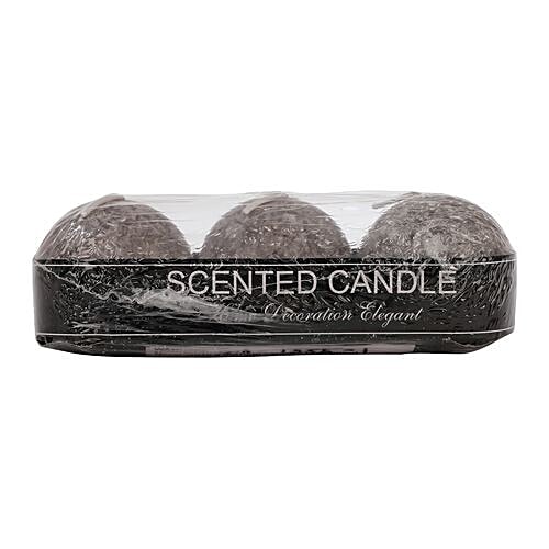 DP Decorative Scented Candles - Grey, BB-1255-1, 3 pcs  