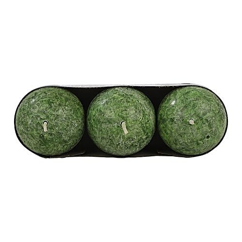 DP Decorative Wax Scented Candles - Green, BB-1255-3, 3 pcs  