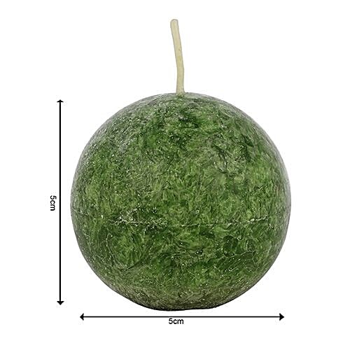 DP Decorative Wax Scented Candles - Green, BB-1255-3, 3 pcs  