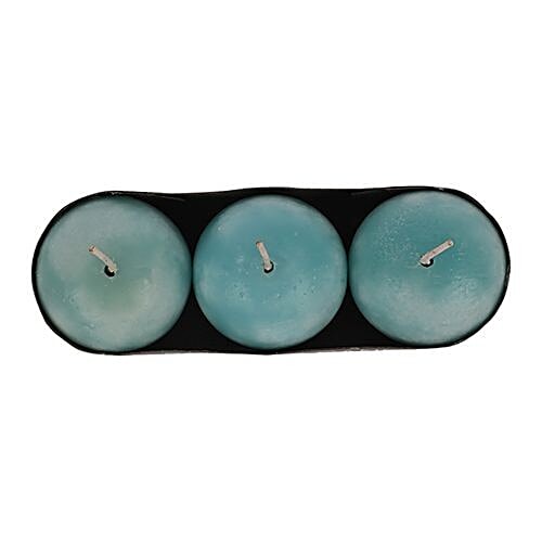 DP Decorative Wax Scented Candles - Blue, BB-1255-4, 3 pcs  