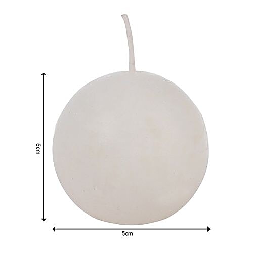 DP Decorative Wax Scented Candles - White, BB-1255-5, 3 pcs  