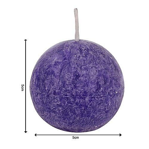 DP Decorative Wax Round Candles - Lavender, BB-1255-6, 3 pcs  