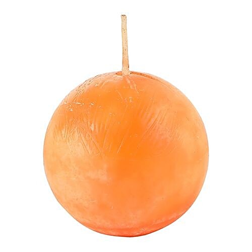 DP Decorative Wax Round Candles - Orange, BB-1255-7, 3 pcs  