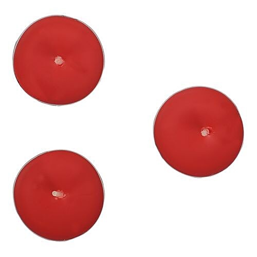 DP Decorative T Light Candle Wax 4 To 5 Hrs Burning, Red BB1254RED, (Pack Of 50)  