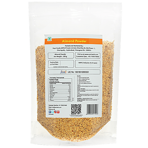 Nutriwish Almond Powder, 500 g  Gluten Free & Source of Vitamin E