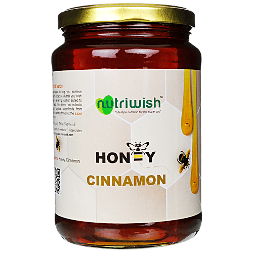 NUTRIWISH 100 % Pure Honey - Cinnamon, 1 Kg  
