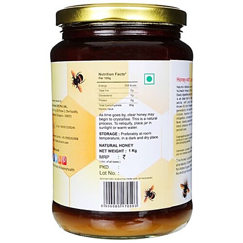 NUTRIWISH 100 % Pure Honey - Lemon, 1 Kg  