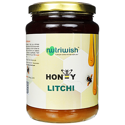 NUTRIWISH 100 % Pure Honey - Litchi, 1 Kg  