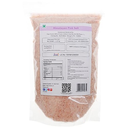 Nutriwish Himalayan Pink Salt/Meeth, 1.25 kg  