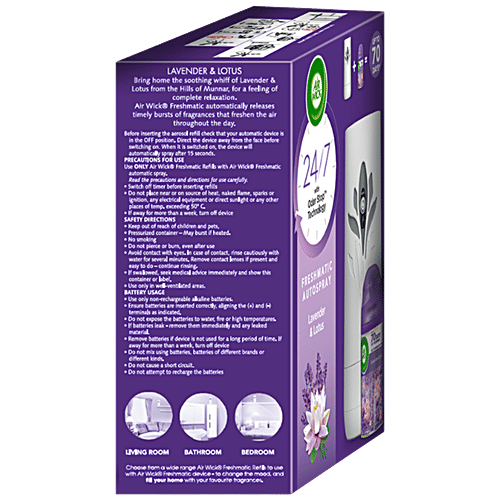 Airwick Lavender & Lotus Air Freshener - Kit, 250 ml  Hills of Munnar, Upto 60 Days